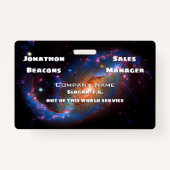 Abgehaltener Spiralarm, Weltraum-Astronomielogo Ausweis (Rückseite)