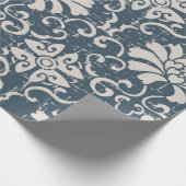 Abgelaufener antiker nahtloser Hintergrund botanis Geschenkpapier (Ecke)