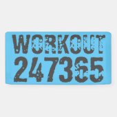 Abgelaufener und kratzter Text Workout 247365 Blau Banner (Horizontal)
