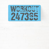 Abgelaufener und kratzter Text Workout 247365 Blau Banner (InSitu)