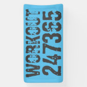 Abgelaufener und kratzter Text Workout 247365 Blau Banner (Vertikal)
