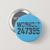 Abgelaufener und kratzter Text Workout 247365 Blau Button (Vorne & Hinten)
