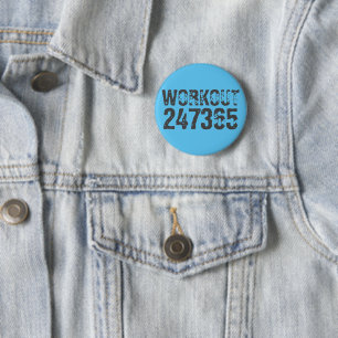 Abgelaufener und kratzter Text Workout 247365 Blau Button