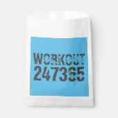 Abgelaufener und kratzter Text Workout 247365 Blau Geschenktütchen (Vorderseite)
