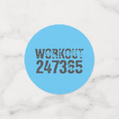 Abgelaufener und kratzter Text Workout 247365 Blau Konfetti (Klein Vorderseite)