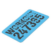 Abgelaufener und kratzter Text Workout 247365 Blau Magnet (Linke Seite)