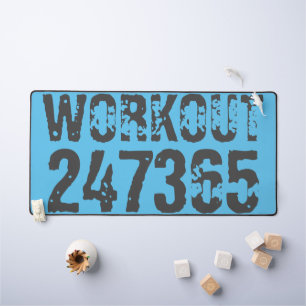 Abgelaufener und kratzter Text Workout 247365 Blau Schreibtischunterlage