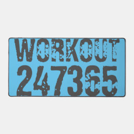 Abgelaufener und kratzter Text Workout 247365 Blau Schreibtischunterlage