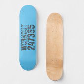 Abgelaufener und kratzter Text Workout 247365 Blau Skateboard (Vorderseite)