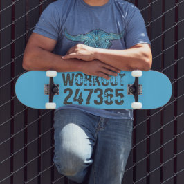 Abgelaufener und kratzter Text Workout 247365 Blau Skateboard