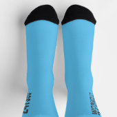Abgelaufener und kratzter Text Workout 247365 Blau Socken (Oben)