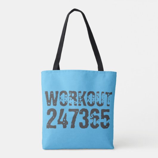 Abgelaufener und kratzter Text Workout 247365 Blau Tasche (Rückseite)