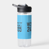 Abgelaufener und kratzter Text Workout 247365 Blau Trinkflasche (Rechts)