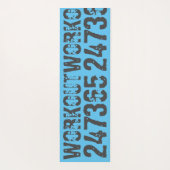 Abgelaufener und kratzter Text Workout 247365 Blau Yogamatte (Rückseite)