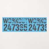 Abgelaufener und kratzter Text Workout 247365 Blau Yogamatte (Vorderseite (Horizontal))