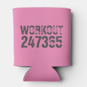 Abgelaufener und kratzter Text Workout 247365 rosa Dosenkühler (Rückseite)