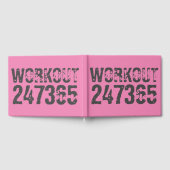 Abgelaufener und kratzter Text Workout 247365 rosa Gästebuch (Voll)