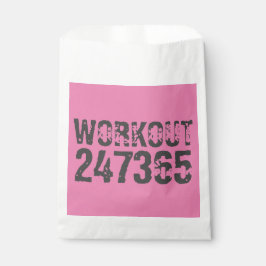 Abgelaufener und kratzter Text Workout 247365 rosa Geschenktütchen