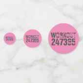 Abgelaufener und kratzter Text Workout 247365 rosa Konfetti (Vorderseiten)