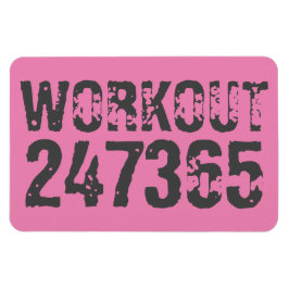 Abgelaufener und kratzter Text Workout 247365 rosa Magnet
