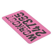 Abgelaufener und kratzter Text Workout 247365 rosa Magnet (Rechte Seite)