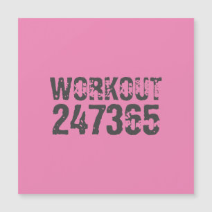 Abgelaufener und kratzter Text Workout 247365 rosa Magnetkarte