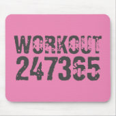 Abgelaufener und kratzter Text Workout 247365 rosa Mousepad (Vorne)
