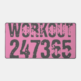 Abgelaufener und kratzter Text Workout 247365 rosa Schreibtischunterlage
