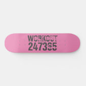 Abgelaufener und kratzter Text Workout 247365 rosa Skateboard (Horizontal)