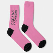 Abgelaufener und kratzter Text Workout 247365 rosa Socken (Rechts)