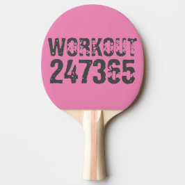 Abgelaufener und kratzter Text Workout 247365 rosa Tischtennis Schläger
