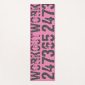 Abgelaufener und kratzter Text Workout 247365 rosa Yogamatte (Vorderseite)