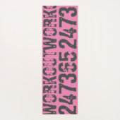 Abgelaufener und kratzter Text Workout 247365 rosa Yogamatte (Rückseite)