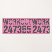 Abgelaufener und kratzter Text Workout 247365 rosa Yogamatte (Vorderseite (Horizontal))