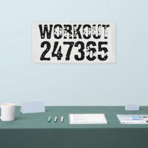 Abgelaufener und kratzter Text Workout 247365 schw Banner