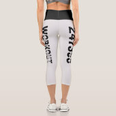 Abgelaufener und kratzter Text Workout 247365 schw Capri Leggings (Rückseite)
