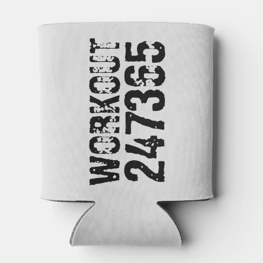 Abgelaufener und kratzter Text Workout 247365 schw Dosenkühler (Rückseite)