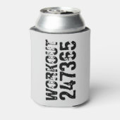 Abgelaufener und kratzter Text Workout 247365 schw Dosenkühler (Kanne Rückseite)