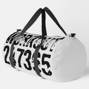 Abgelaufener und kratzter Text Workout 247365 schw Duffle Bag