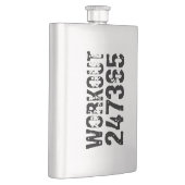 Abgelaufener und kratzter Text Workout 247365 schw Flachmann (Rechts)