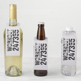 Abgelaufener und kratzter Text Workout 247365 schw Flaschenanhänger