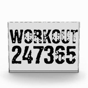 Abgelaufener und kratzter Text Workout 247365 schw Fotoblock