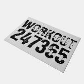 Abgelaufener und kratzter Text Workout 247365 schw Fußmatte (Schrägansicht)
