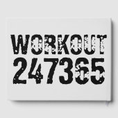 Abgelaufener und kratzter Text Workout 247365 schw Gästebuch (Rückseite)