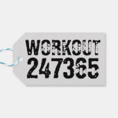 Abgelaufener und kratzter Text Workout 247365 schw Geschenkanhänger (Rückseite Horizontal)