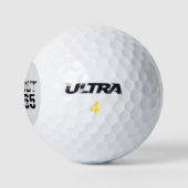 Abgelaufener und kratzter Text Workout 247365 schw Golfball (Logo)