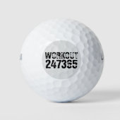 Abgelaufener und kratzter Text Workout 247365 schw Golfball (Vorderseite)