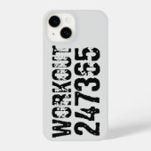 Abgelaufener und kratzter Text Workout 247365 schw iPhone Hülle (Rückseite)