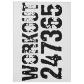 Abgelaufener und kratzter Text Workout 247365 schw Klemmbrett (Rückseite)