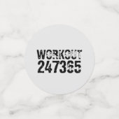 Abgelaufener und kratzter Text Workout 247365 schw Konfetti (Klein Vorderseite)